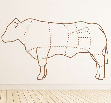 牛の体の壁のステッカー - TENSTICKERS