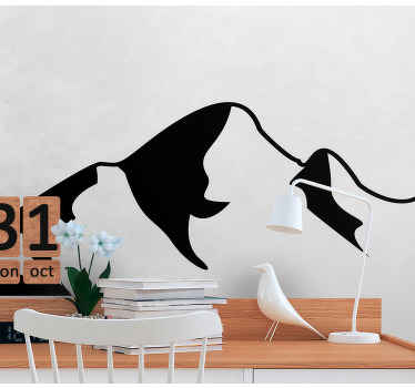 Three silhouette mountains nature sticker - TenStickers