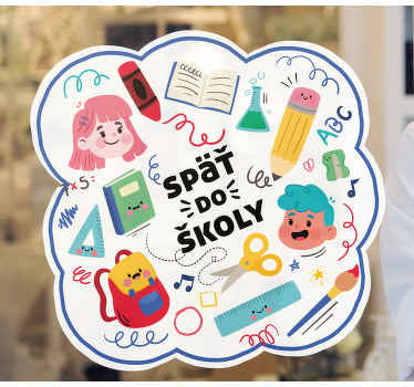 Späť do školy s nálepkou školské potreby - Tenstickers