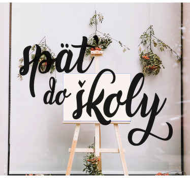 Kaligrafia späť na štítok výkladu do školy - Tenstickers