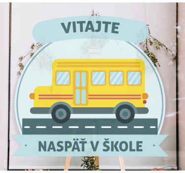 školský autobus nálepku späť do školy - Tenstickers