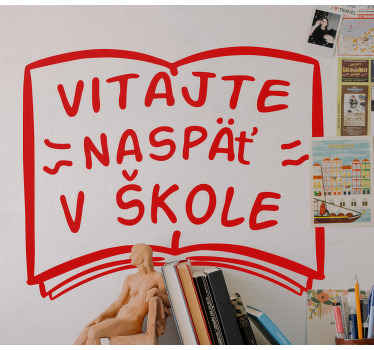 Vitajte v škole s nálepkou výkladu kníh - Tenstickers