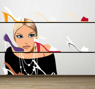 鞋子购物贴纸 - TenStickers