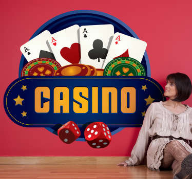 Casino Mural Wall Sticker - TenStickers