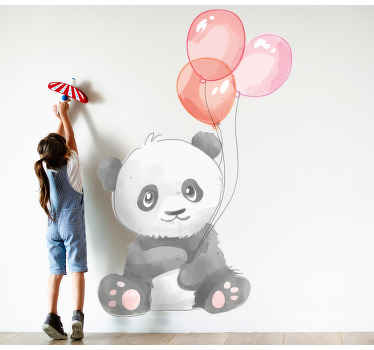 Vauvan banda, jolla on kolme vaaleanpunaista ilmapalloa kuvitelma - Tenstickers