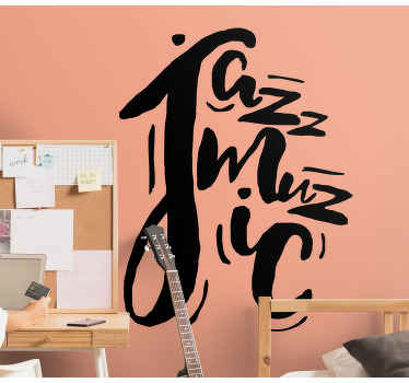 Jazz musik bogstaver wallsticker - TenStickers