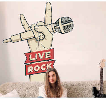 Rockové gesto dospievajúce Nálepkyna stenu - Tenstickers