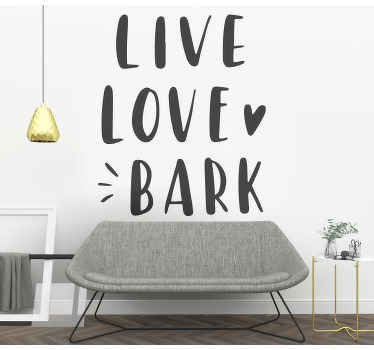 Roligt citat om hundens väggklistermärke - Tenstickers