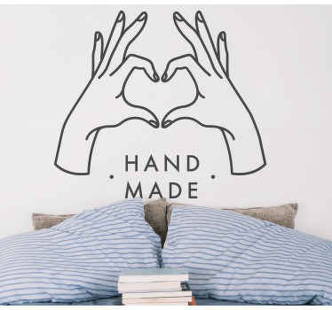Roztomilý dizajnový ručne vyrobený štítok na stenu - Tenstickers
