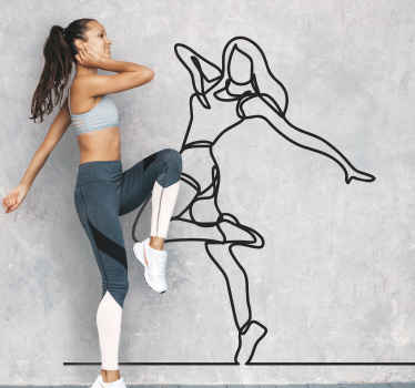Sport Aufkleber Glückliches fitness-mädchen - TenStickers