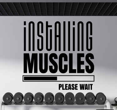 Nalepka za nalaganje mišic na steno - TenStickers