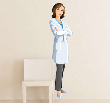 Female Doctor GP Wall Sticker - TenStickers