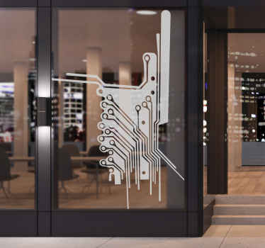 Vinilo decorativo abstracto electrónica - TenVinilo