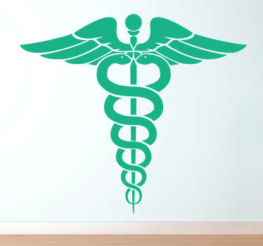 Naljepnica zidova simbol zdravstvene zaštite kaduceusa - TenStickers