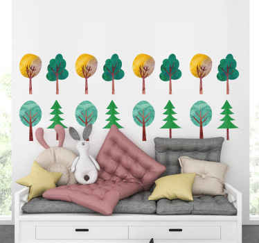 σύνολο ποικιλιών δέντρων κρεβατοκάμαρα τοίχου - TenStickers