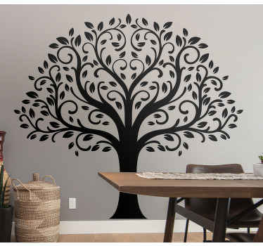 Moroccan tree design wall sticker for bedroom - TenStickers