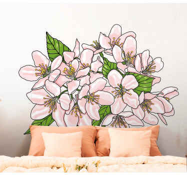 Sticker Chambre Arbre en fleurs et des feuilles - TenStickers