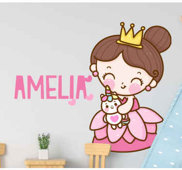 Personalisierter Aufkleber Babygesicht prinzessin - TenStickers