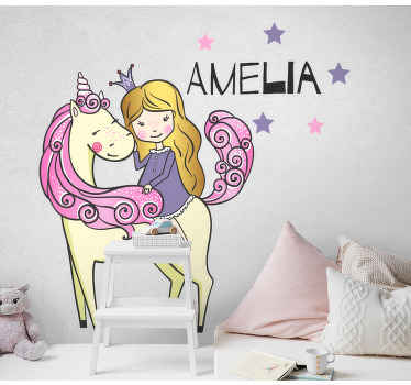 Adesivo personalizzato Principessa a cavallo - TenStickers