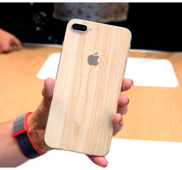 Iphone Aufkleber Hellbraune holzstruktur - TenStickers