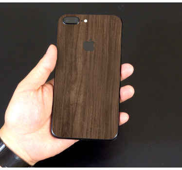Kahverengi ahşap doku iphone çıkartması - TenStickers