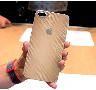 Brun zebra iphone klistermärke - Tenstickers