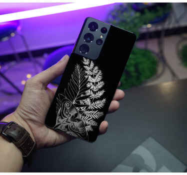 Sticker samsung papillon noir et blanc - TenStickers