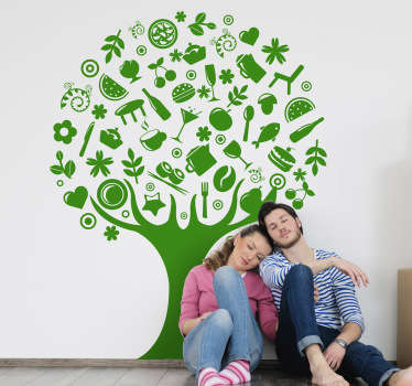 Naljepnica na zidu stablo hrane - TenStickers