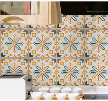 Encaustic cement csempe falmatrica - TenStickers