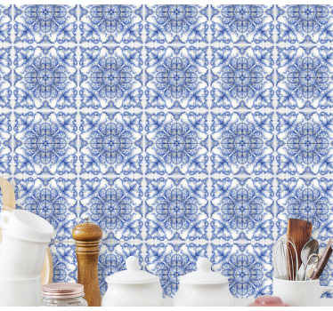 Portugál cement csempe design falmatrica - TenStickers