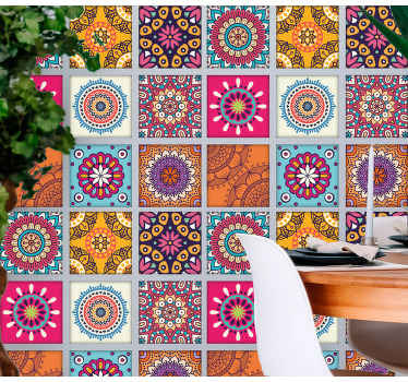 Ethnic cement design  wall sticker - TenStickers