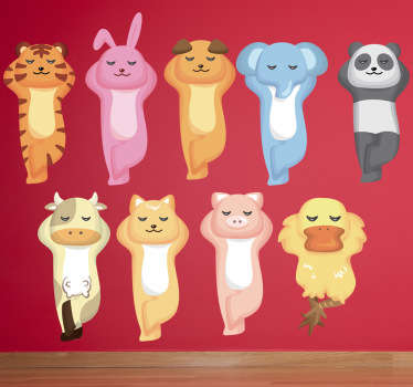 Sticker infantil animales descansando - TenVinilo