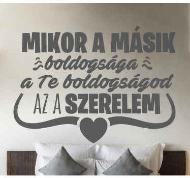 Pár szerelmes idézet szöveg fal matrica - TenStickers