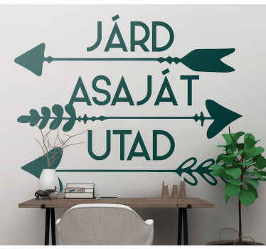 Munka idézet nyilak szöveg matrica - TenStickers