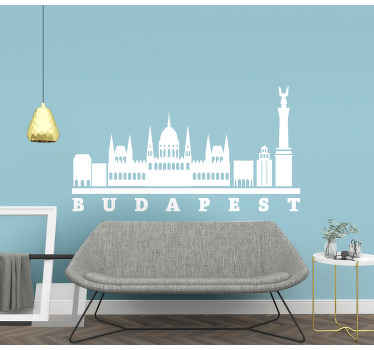 Budapest monocolor skyline falmatrica - TenStickers