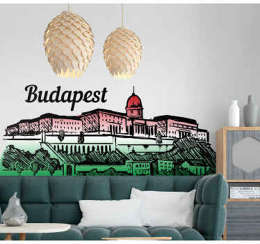 Lánchíd budapest skyline fal matrica - TenStickers