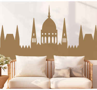 Budapesti parlament látképe falmatrica - TenStickers