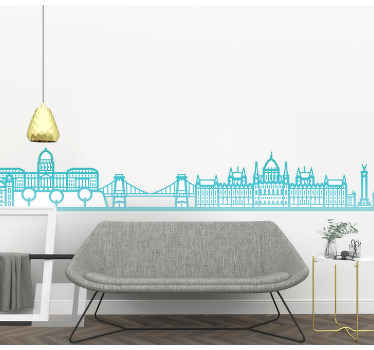 Modern budapesti skyline falmatrica - TenStickers