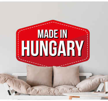 Made in hungary label country matrica - TenStickers