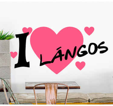 Love langos magyar étel falimatrica - TenStickers