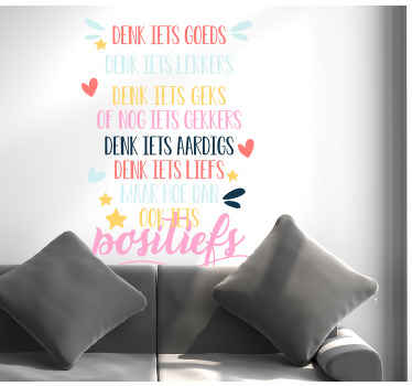 Muursticker Nederland Denk aan de goede dingen - TenStickers