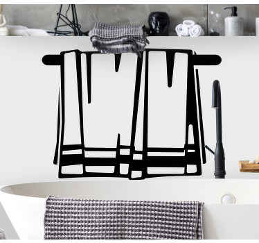 Autocolantes para Casas de Banho Toalhas ilustração silhueta - TenStickers