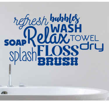 Relaxation concepts wall decal for bathroom - TenStickers