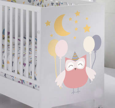 Kids Owl Party Kids Decal - TenStickers