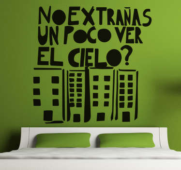 Vinilo decorativo ver el cielo - TenVinilo