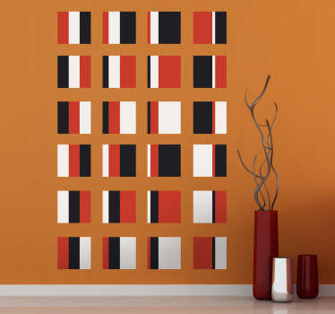 Bunte Quadrate Aufkleber - TenStickers