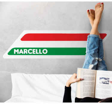 Magyar zászló névre szabott matricával - TenStickers