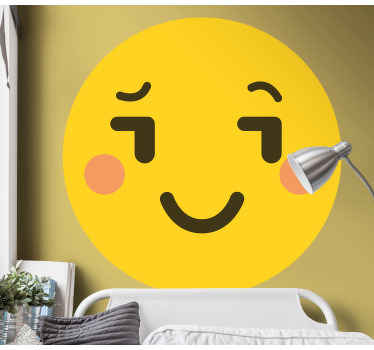 메이크업 벽 스티커가있는 이모티콘 - TenStickers