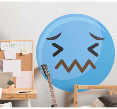 무서워 이모티콘 디자인 벽 스티커 - TenStickers