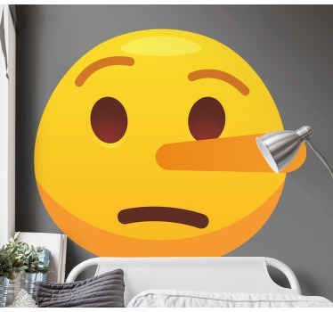 Aufkleber für die Wand Emoji mit langer nase - TenStickers